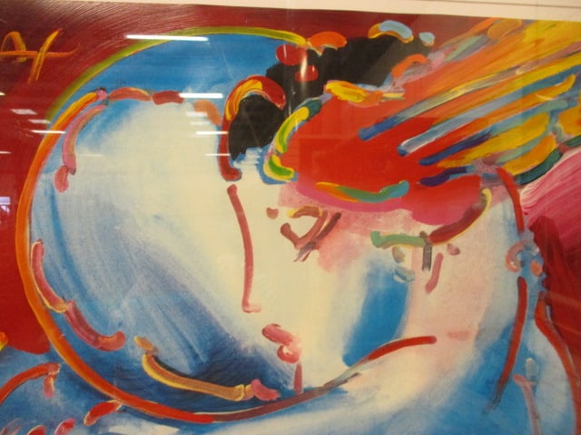 Framed and Matted Signed Peter Max "Peace by the Year 2000" Surrealist Mixed Media Print - 4