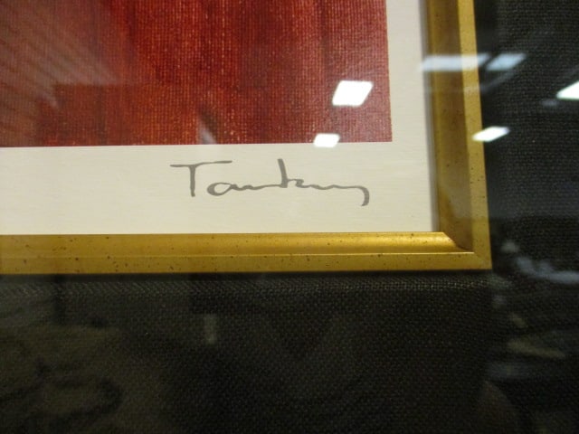 Framed and Matted Itzchak Tarkay "Indigo Chapeau" Seriolithograph - 6