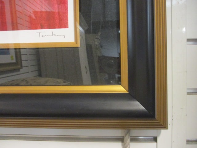 Framed and Matted Itzchak Tarkay "Indigo Chapeau" Seriolithograph - 7
