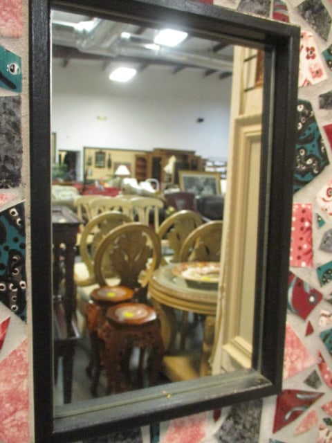 Hand Decorated Artisan Mosaic Tile Mirror - 3
