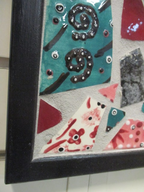 Hand Decorated Artisan Mosaic Tile Mirror - 4