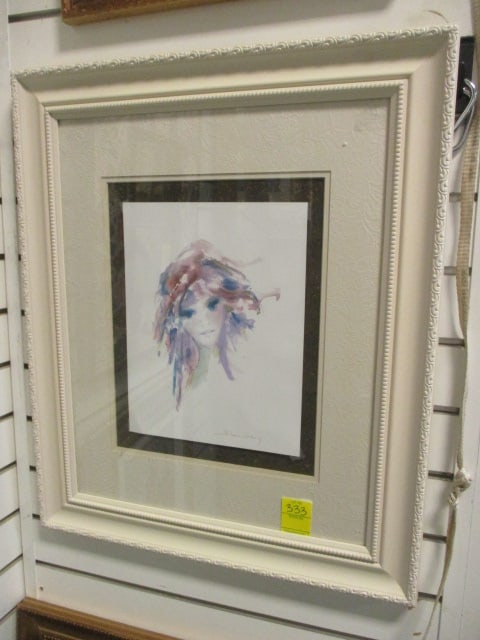 Framed and Matted Shan Merry "Amethyst" Serigraph Artwork (1 of 4)