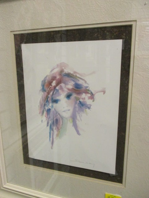 Framed and Matted Shan Merry "Amethyst" Serigraph Artwork - 2