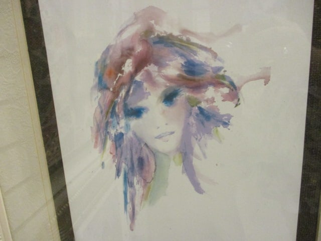 Framed and Matted Shan Merry "Amethyst" Serigraph Artwork - 3
