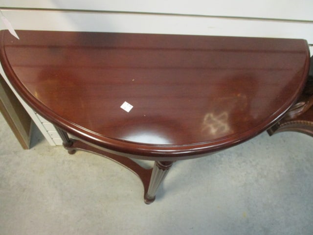 Bombay Mahogany Demilune Table - 2