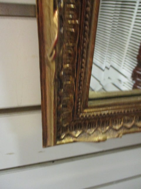 Archtop Gilt Beveled Mirror with Sun Shine Motif - 3