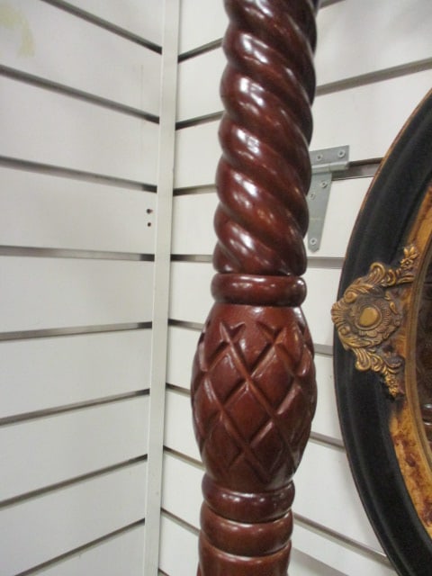 Turned Spiral Post Hall/Coat Tree - 4