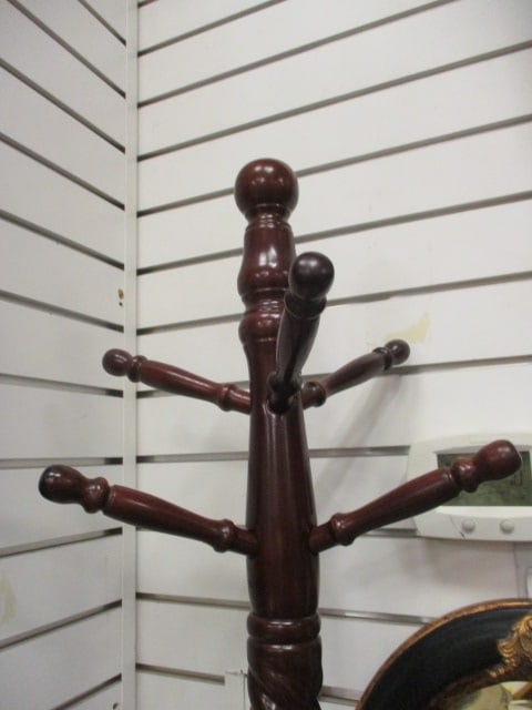 Turned Spiral Post Hall/Coat Tree - 5