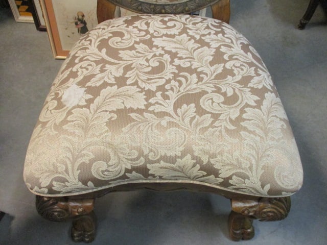 Aico Amini Innovation Corp. Heavily Carved Ornate Double Pedestal Table, Leaves, Armchairs, - 10