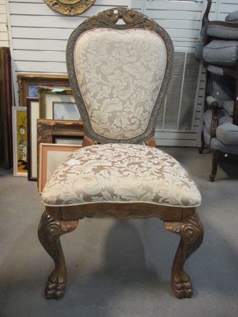 Aico Amini Innovation Corp. Heavily Carved Ornate Double Pedestal Table, Leaves, Armchairs, - 9