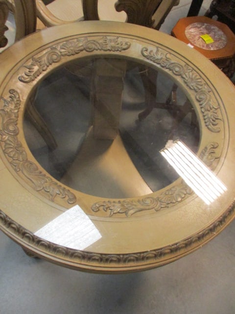 Collezione Europa USA French Country Glass Top Foyer/Occasional Table - 2