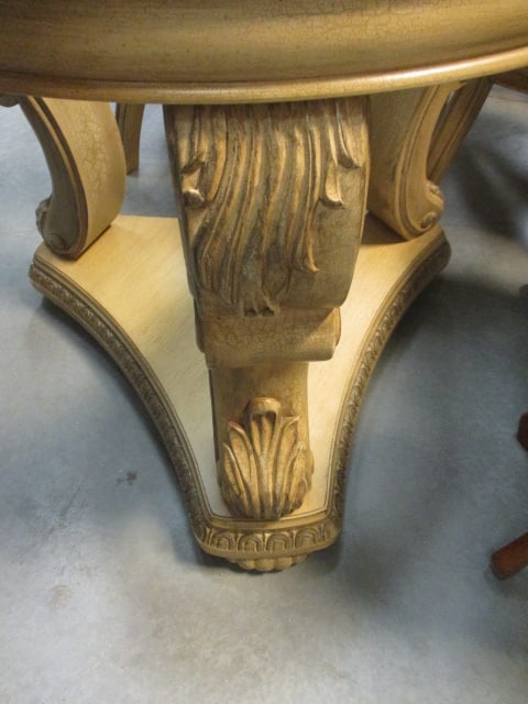 Collezione Europa USA French Country Glass Top Foyer/Occasional Table - 4
