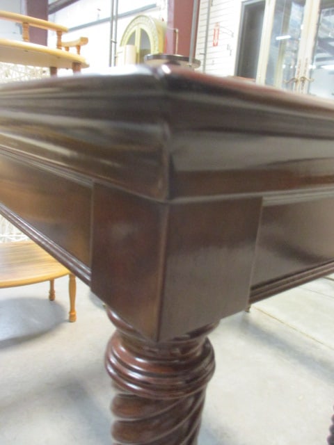 Pair of Bombay Turned Spiral Leg Glass Top End Tables - 5