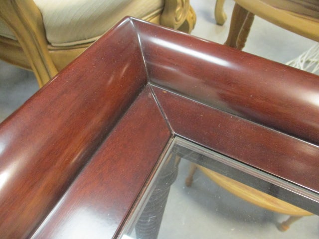 Pair of Bombay Turned Spiral Leg Glass Top End Tables - 6