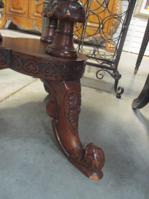 Victorian Revival Mahogany Trefoil Accent/Lamp Table - 4
