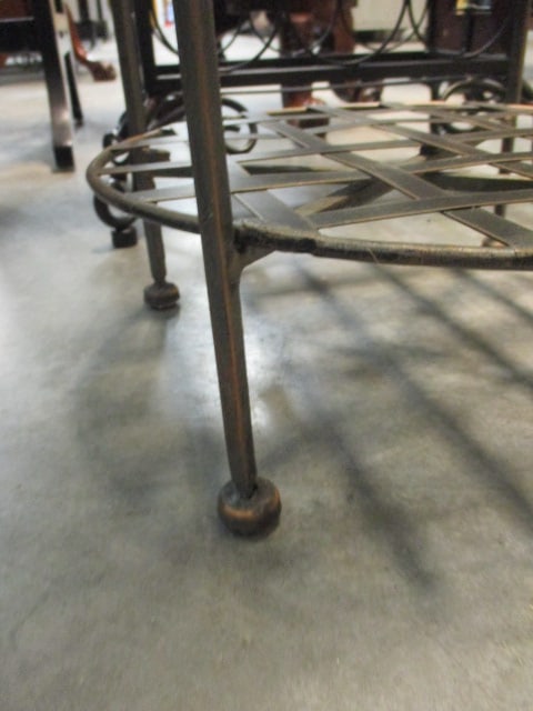 4 Tier Folding Metal Stand with Fleur de Lis Finial - 5