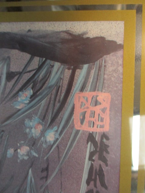 Two Mechanical Mirror Works Chinoiserie Crane Mirror Frame Prints - 3