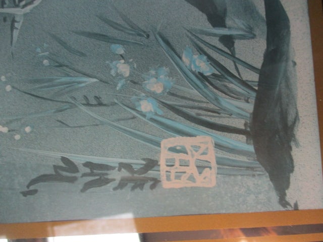 Two Mechanical Mirror Works Chinoiserie Crane Mirror Frame Prints - 6