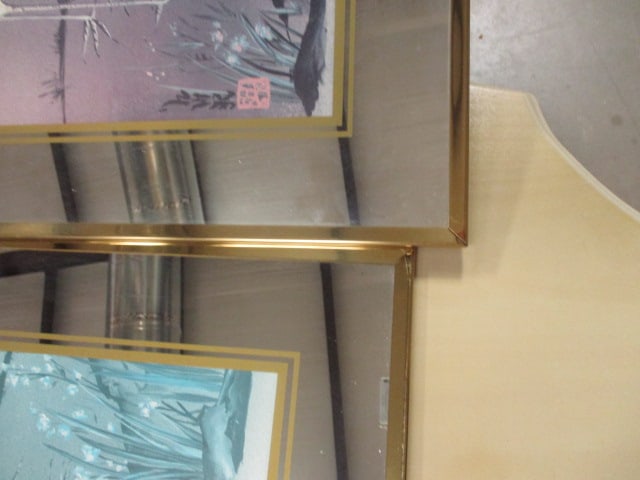 Two Mechanical Mirror Works Chinoiserie Crane Mirror Frame Prints - 7