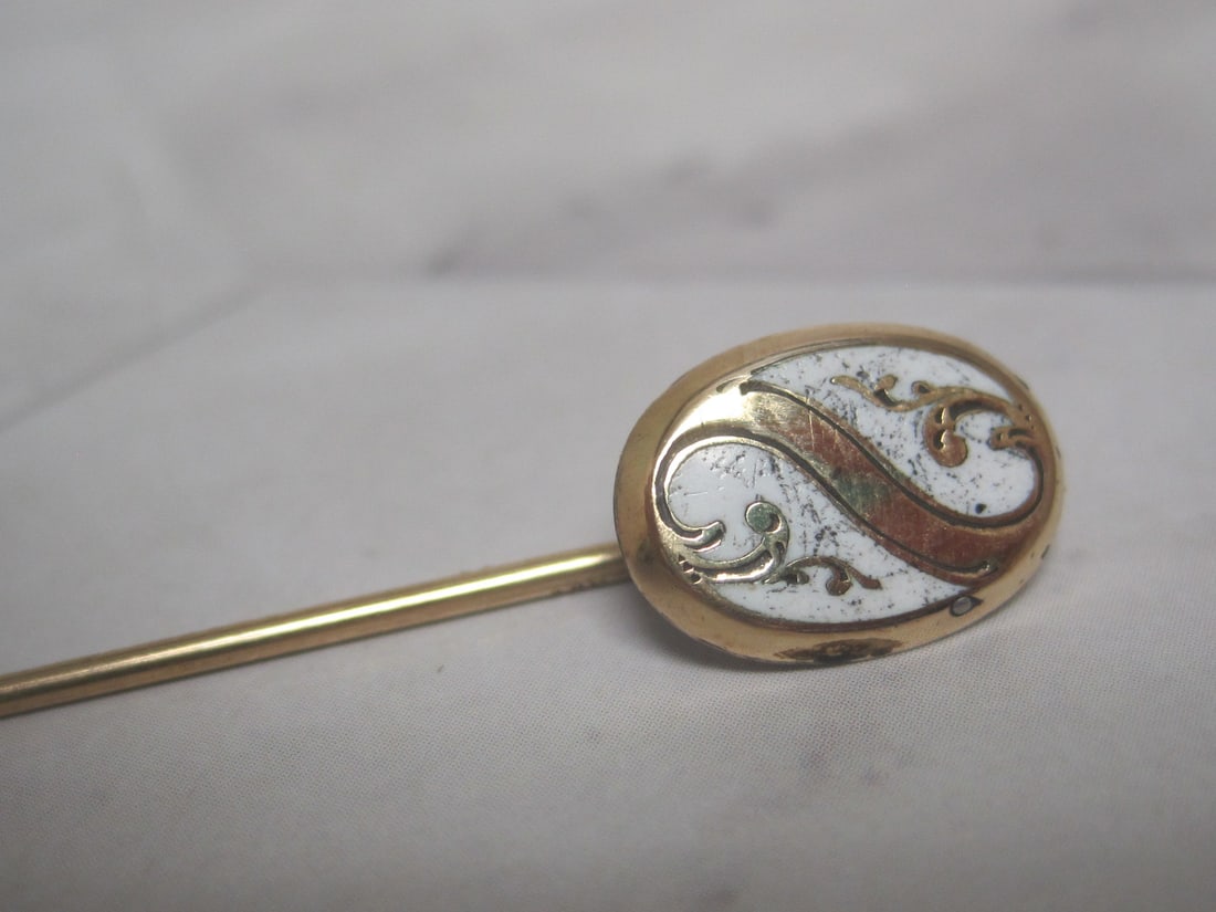 14k Gold Antique Stick Pin - 2