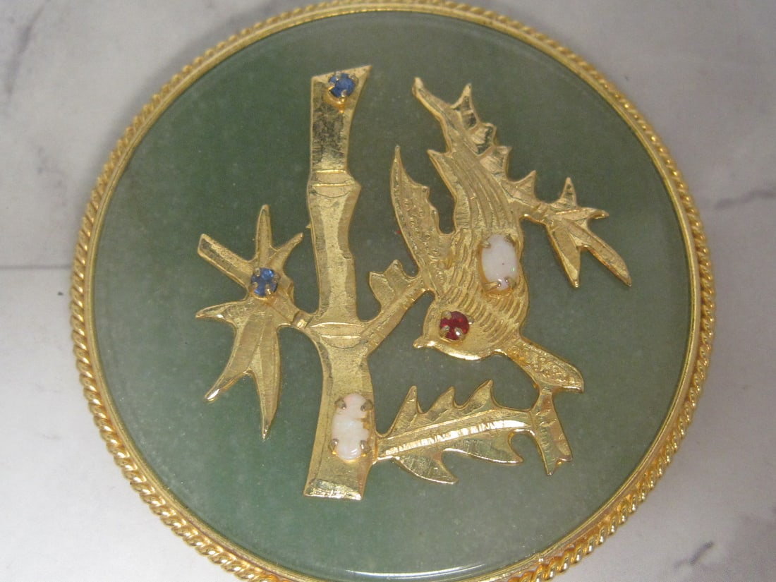 Jade & Gemstone Chinese Pendant - 2
