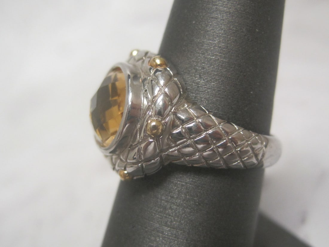 Sterling Silver Citrine Ring - 2