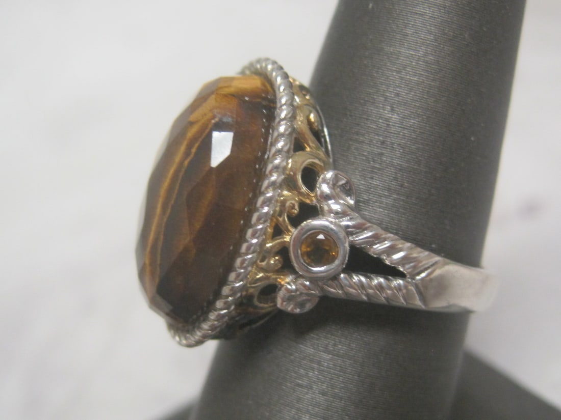 Sterling Silver Tigers Eye Ring - 2