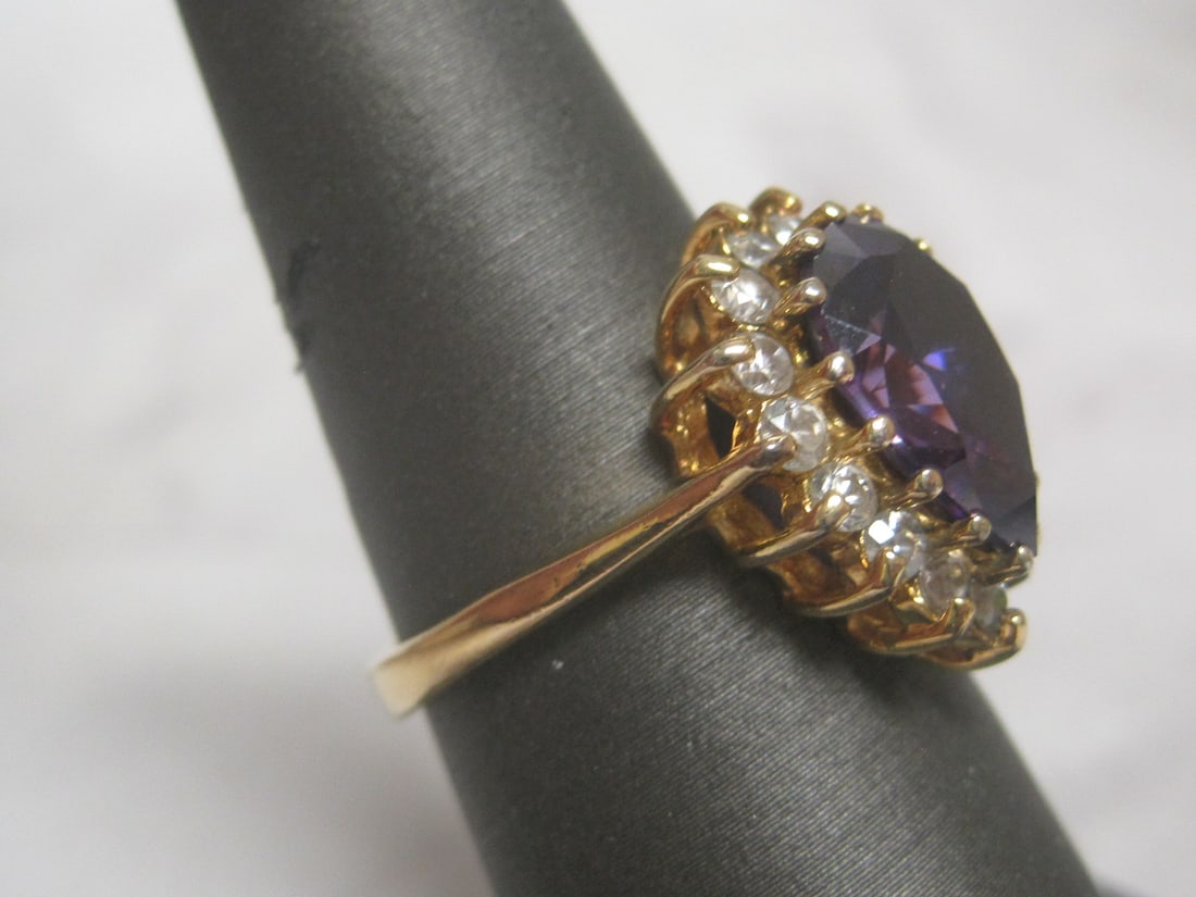 Amethyst Gold on Sterling Silver Ring - 3