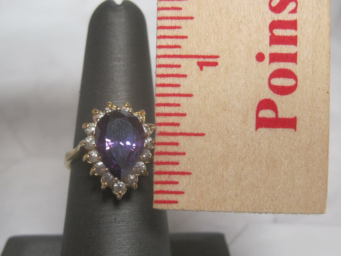 Amethyst Gold on Sterling Silver Ring - 4