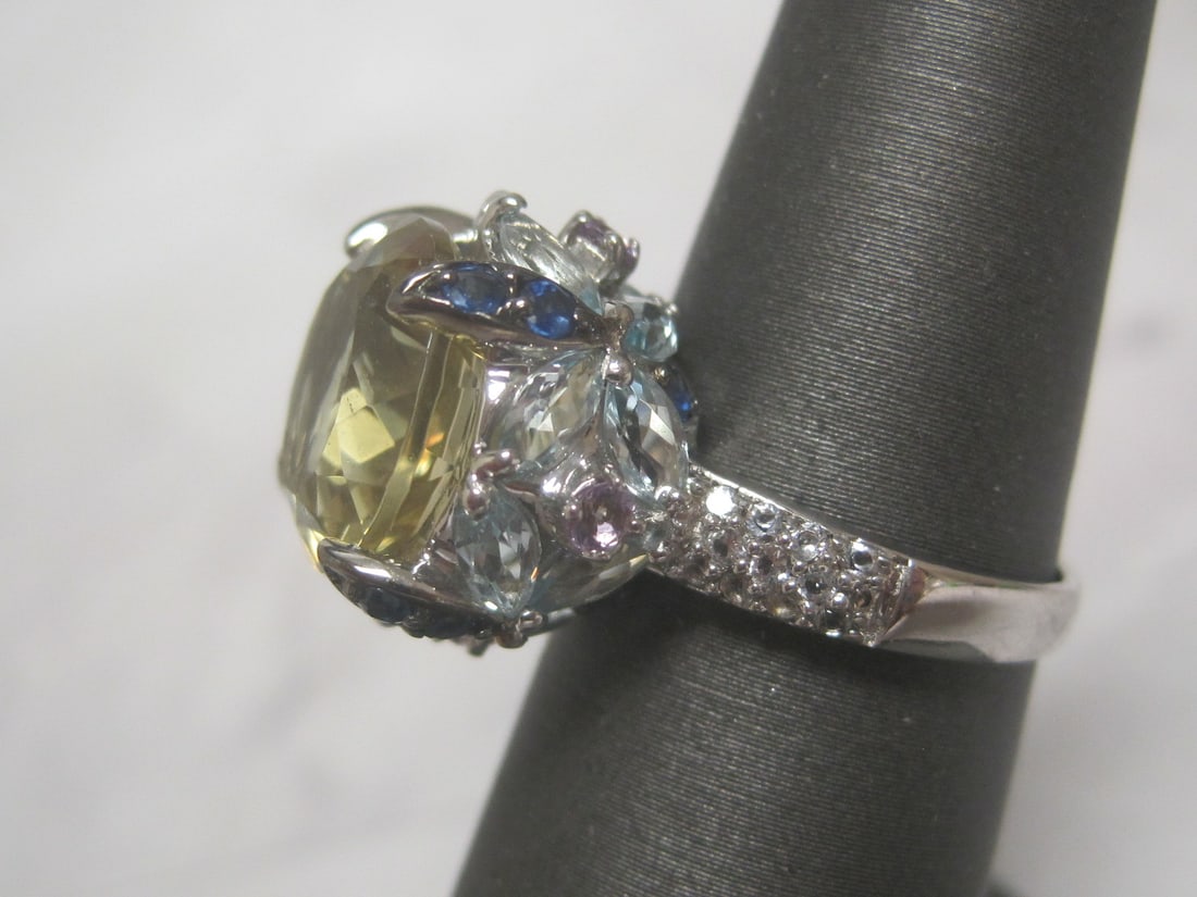 Sterling Silver Lemon Quartz Ring - 2