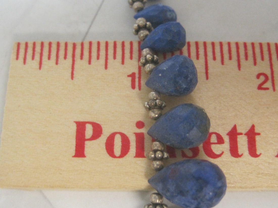 Sterling Silver Lapis Lazuli Necklace - 4