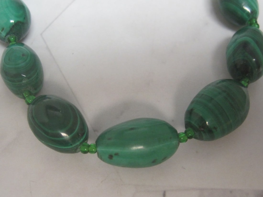 24" Malachite Bead Necklace - 2