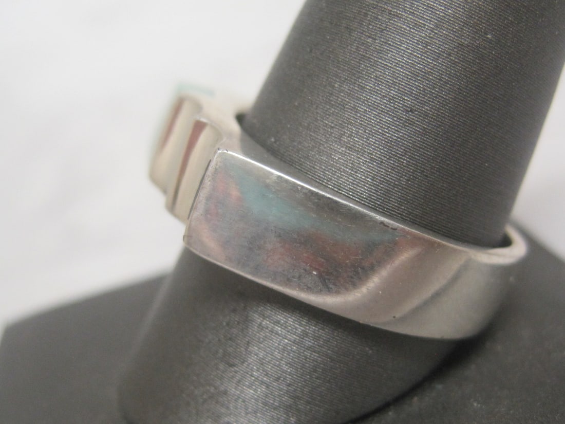Men's Turquoise Sterling Silver Ring - 2