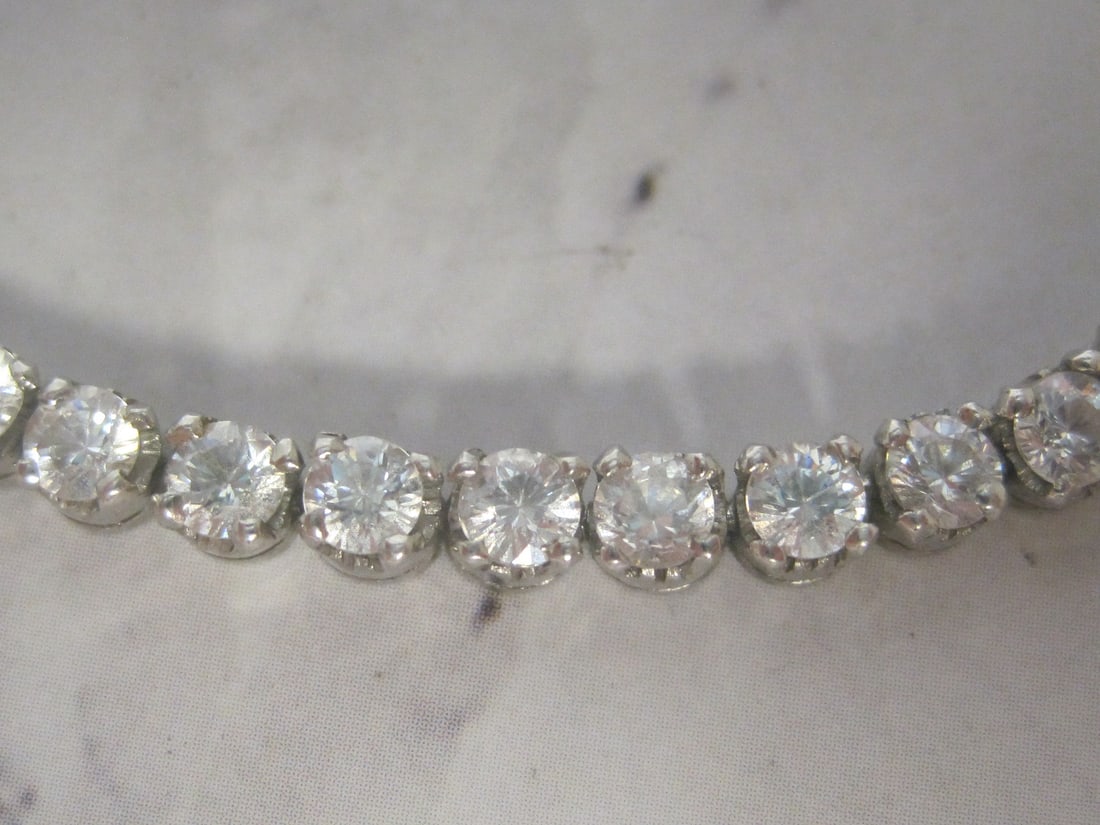 7 3/4" Sterling Silver Tennis Bracelet - 2