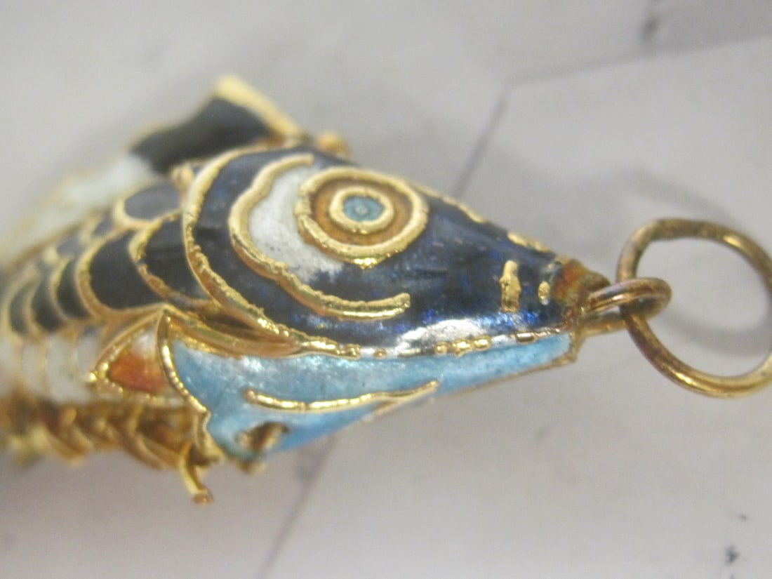 Enameled Fish Pendant - 3