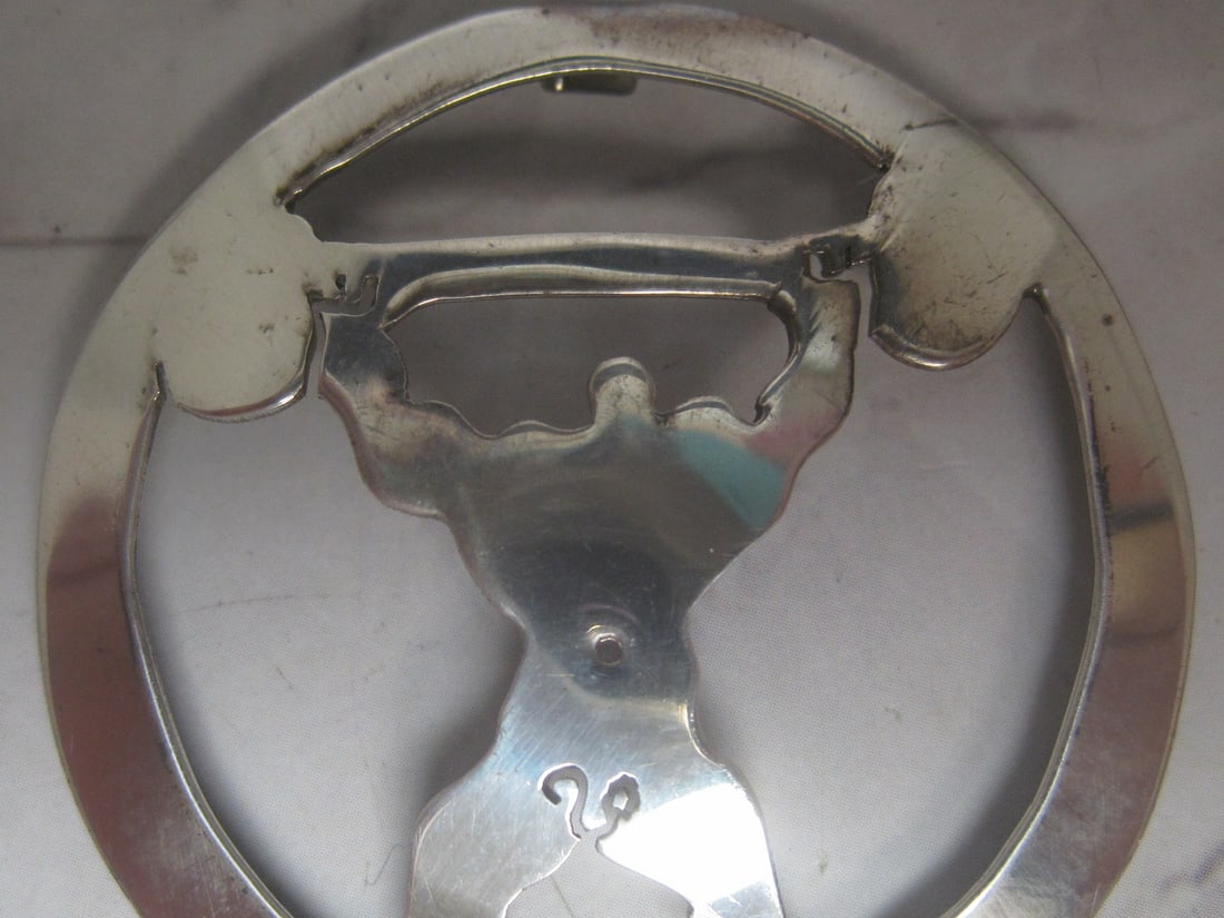 Sterling Silver Pendant of Nude Male Weight Lifter - 2