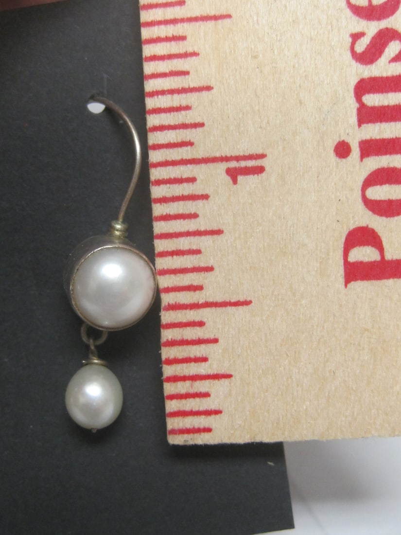 Sterling Silver & Pearl Earrings - 4
