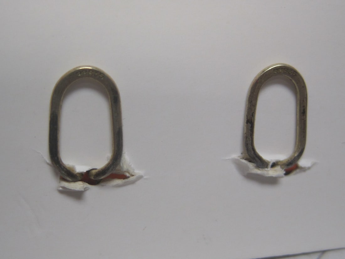 Amber & Silver Clip Earrings - 4