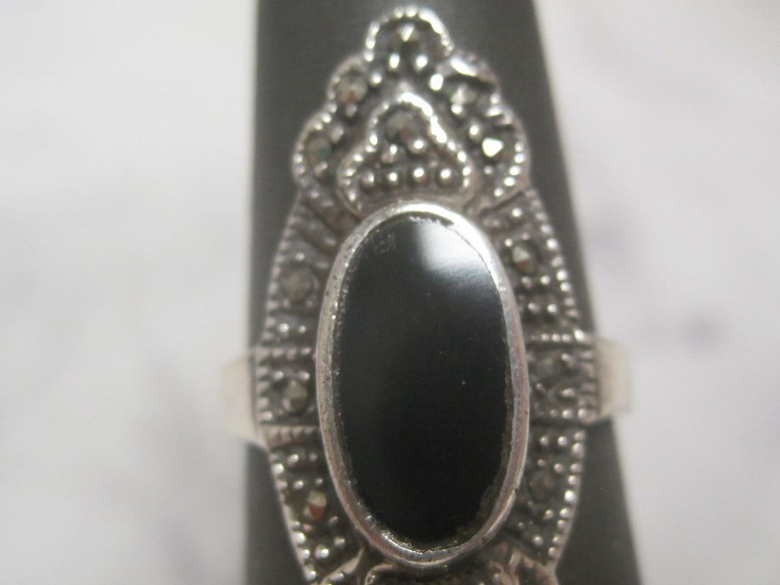 Sterling Silver Black Onyx Ring - 2