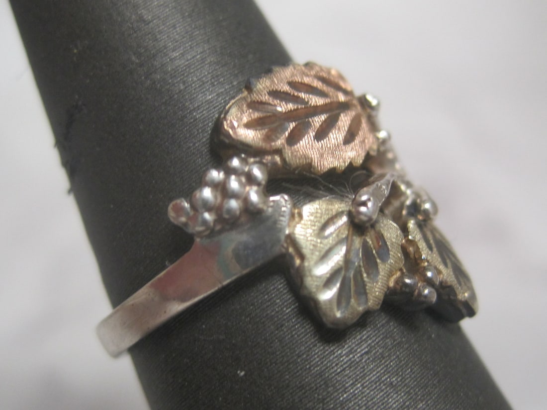 Tri-Color Gold & Sterling Silver Ring - 3