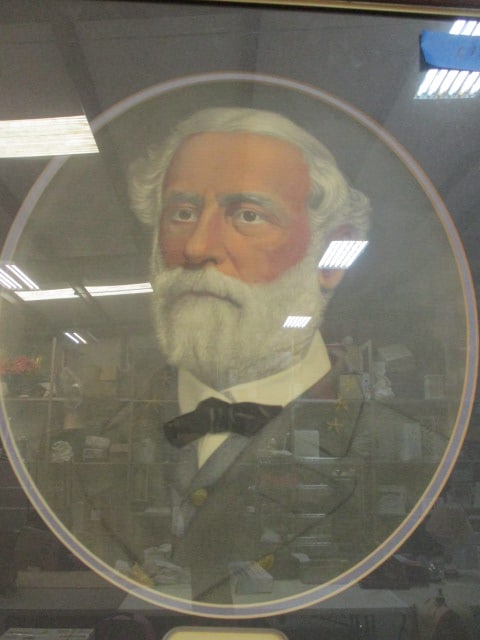 Robert E. Lee Printed Portrait Matted with Copied Signature - 2