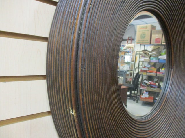 Large Domed Pencil Reeded Round Wall Mirror - 3