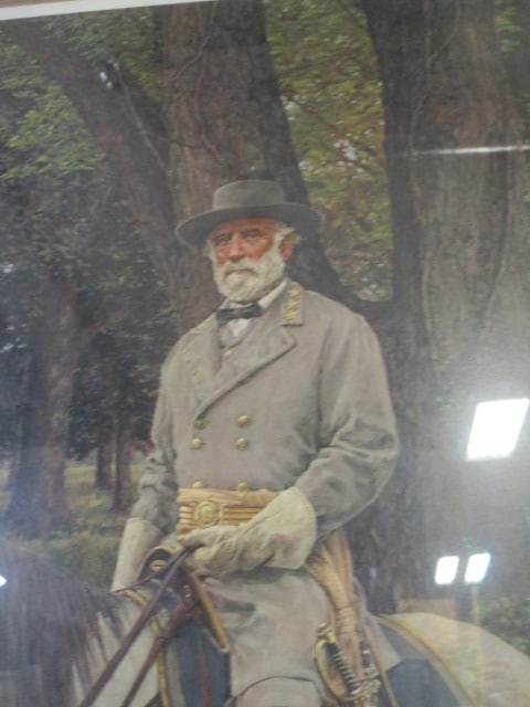 Framed and Matted "The Gray Fox: General Robert E. Lee on Traveler" by - 2
