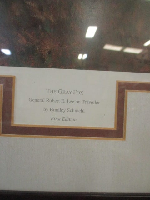 Framed and Matted "The Gray Fox: General Robert E. Lee on Traveler" by - 3