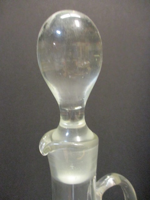 Mid Century Modern Etched Glass Decanter Pitcher - 4