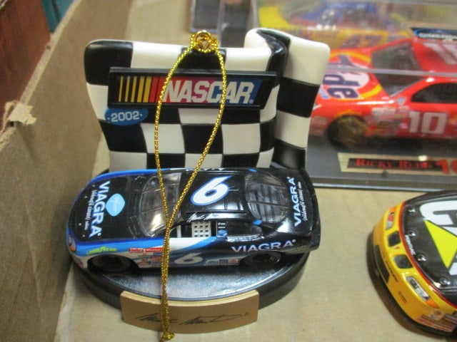 Grouping of 4 Vintage 1/43" Scale Diecast Model Racecars and Nascar Ornament - 3