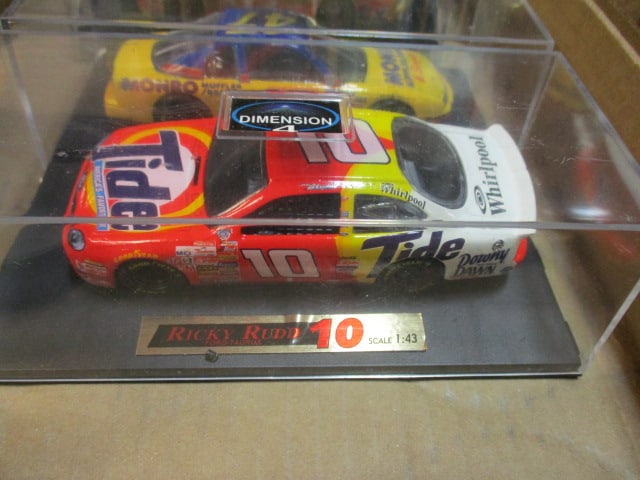 Grouping of 4 Vintage 1/43" Scale Diecast Model Racecars and Nascar Ornament - 4