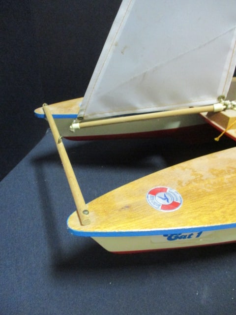 Vintage Seifert-Boot (West German) "Gunthor Cat1" Model Catamaran Sailboat - 4