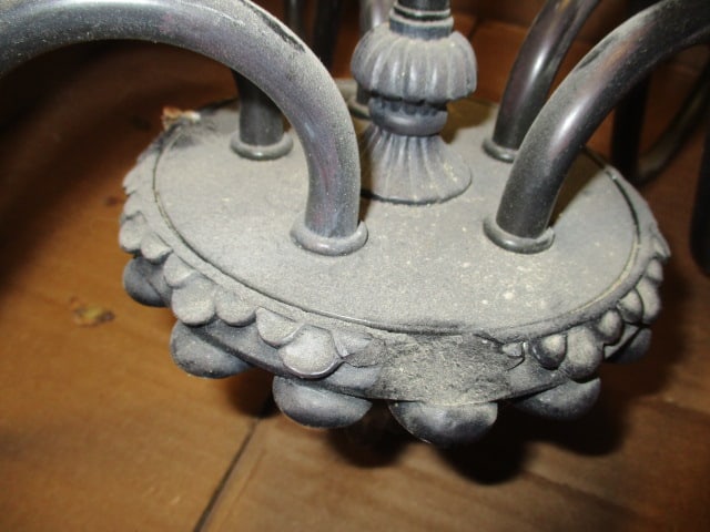 Black Metal 5-Arm Chandelier Light Fixture - 4