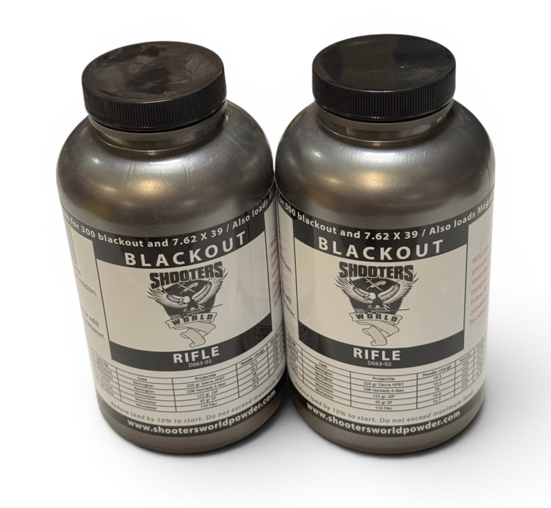 NIB 2.0 Lbs. of Blackout Shooters Rifle Powder for Reloading .300 BO, 7.62x39 & More: See Photo(s)